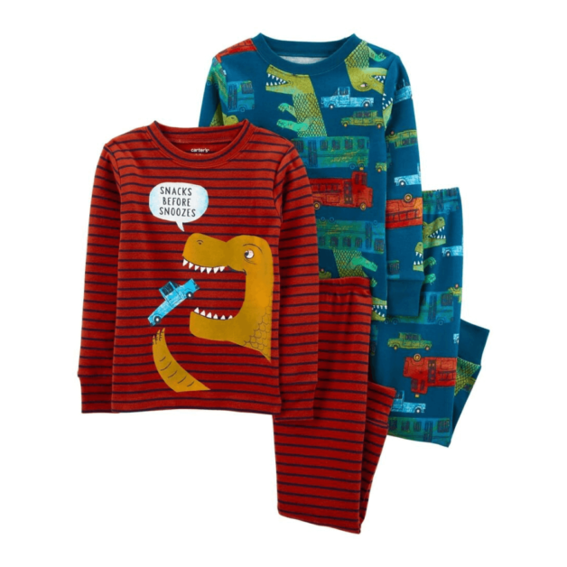 Kit Pijama Bebê Carter's 4 Peças - Dinossauros