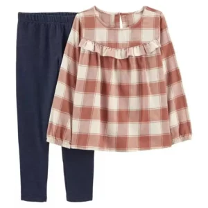 Conjunto Bebê Carter's 2 Peças - Blusa Xadrez e Calça