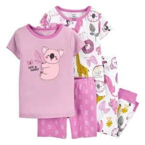 Kit Pijama Infantil Carter's 4 peças - Coala