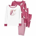 Kit Pijama Infantil Carter's 4 Peças - Unicórnio