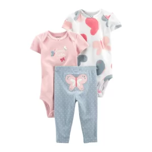 Conjunto Bebê Carter’s 3 Peças - Borboletas